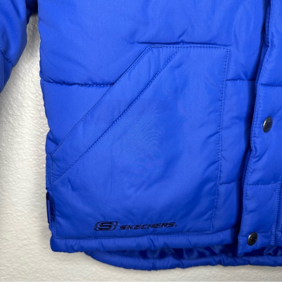 NWT Sketchers Kid’s Blue Puffer Winter Coat Size Medium 5/6 - Picture 3 of 10